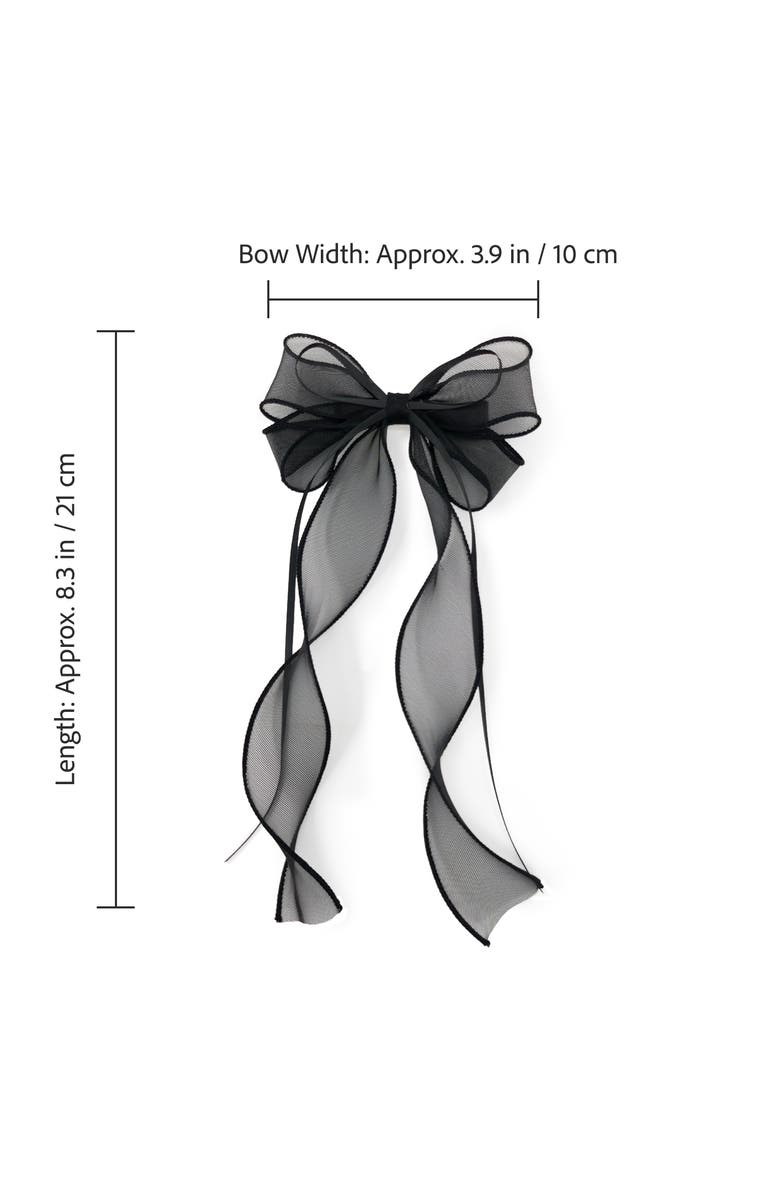 Puttisu Organza Double Ribbon Clip Gift Set with Tin Case, Alternate, color, Black
