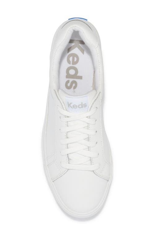 Keds ® Pursuit Low Top Sneaker In White/white Leather