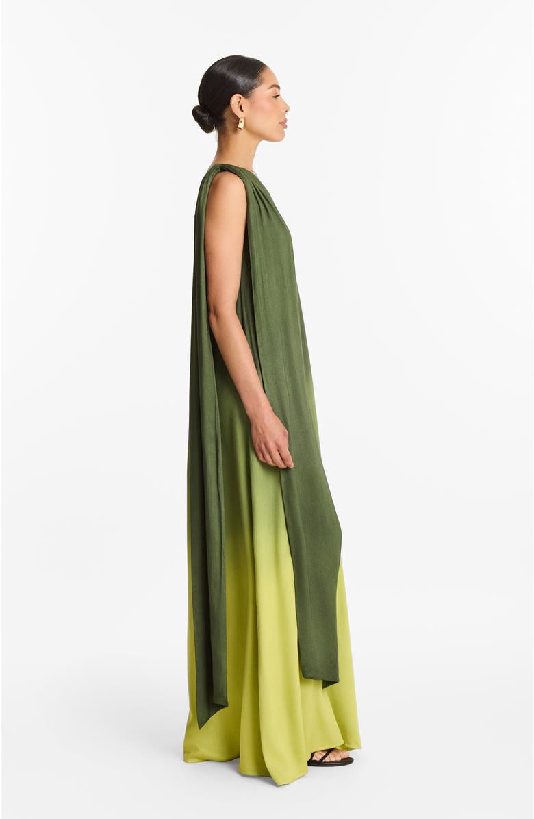 DIARRABLU Raya Gown Ombra Olive in Fsc<sup>®</sup> Certified Viscose, Alternate, color, Ombra Olive