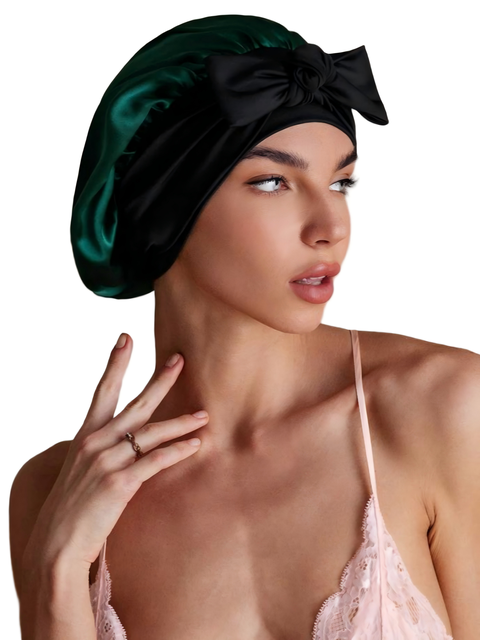 Pure Silk Bowknot Tie Bonnet