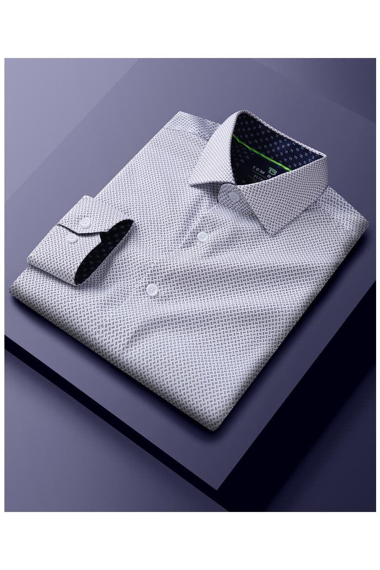 Regular Fit Performance Stretch Long Sleeve Button Front Shirt, Alternate, color, WHITE