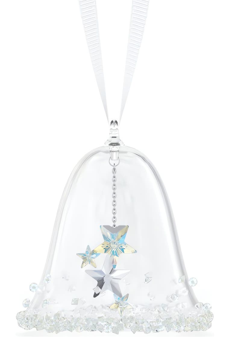 Swarovski Holiday Magic Classic Bell Ornament, Alternate, color, Clear