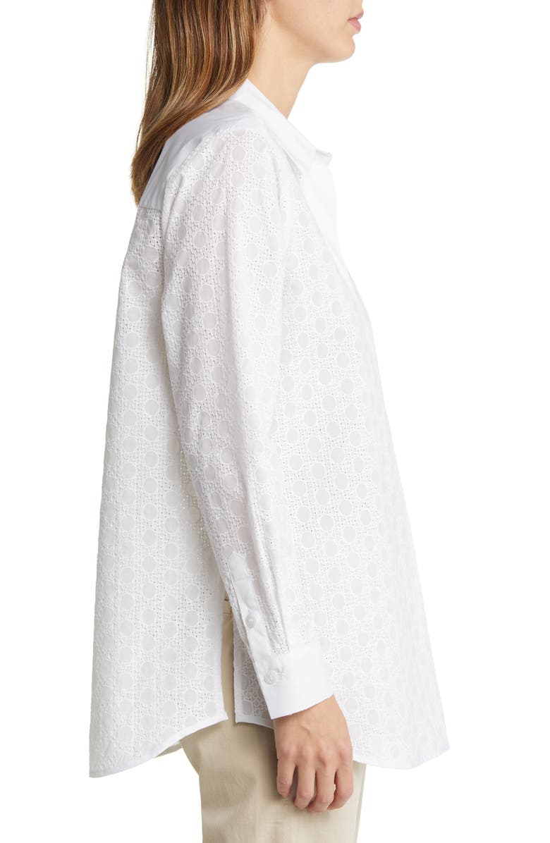 Masai Copenhagen Geneo Cotton Eyelet Button-Up Shirt, Alternate, color, 