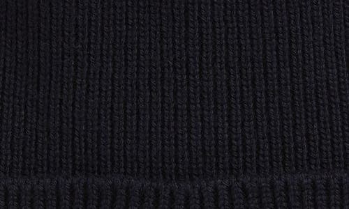Moncler Virgin Wool Rib Beanie In Black