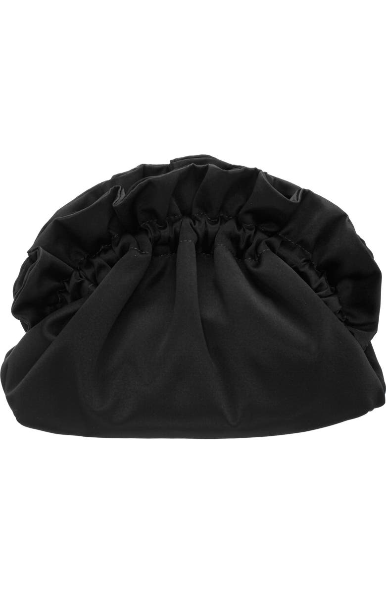 Nina Cristy Satin Clutch, Alternate, color, Black