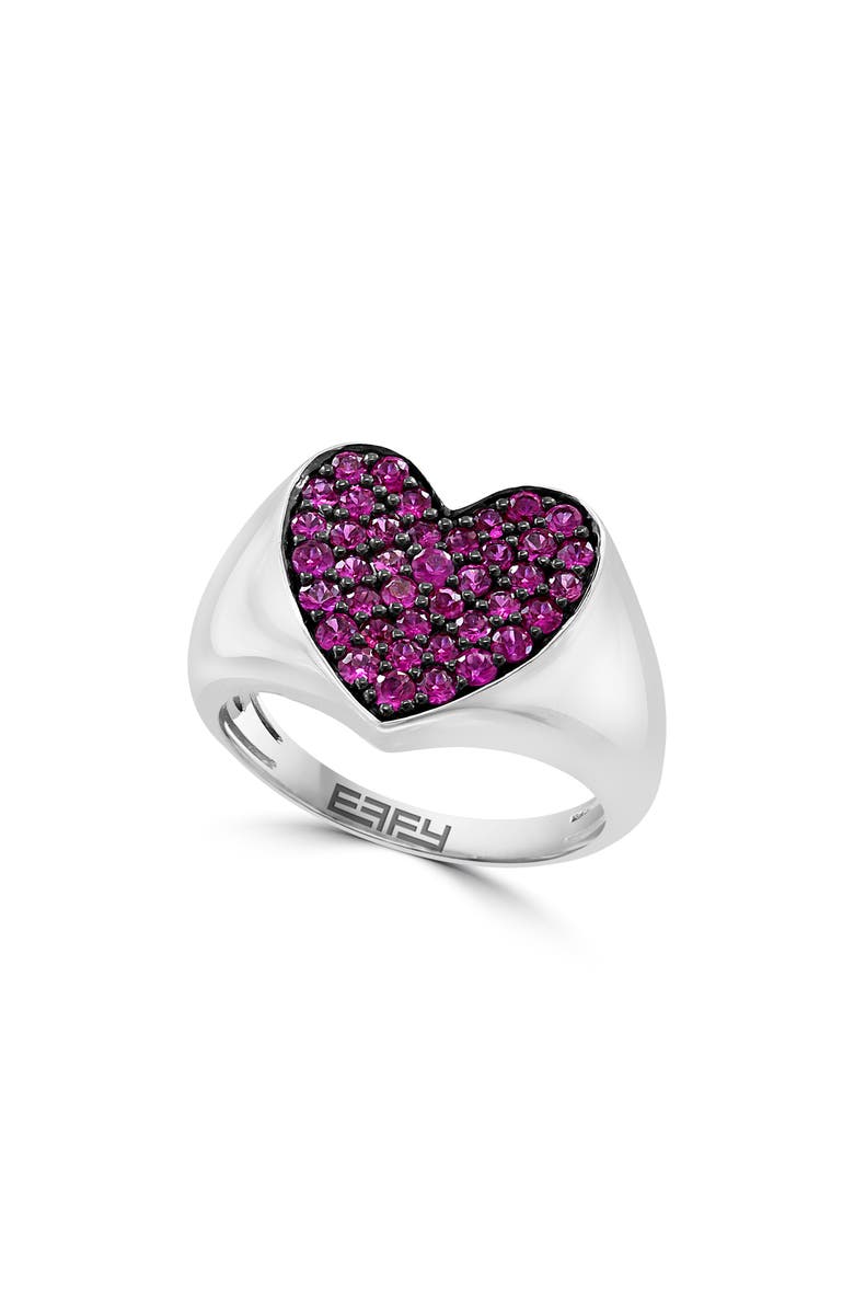 EFFY Pavé Ruby Heart Ring, Main, color,