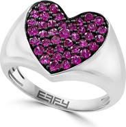 EFFY Pavé Ruby Heart Ring
