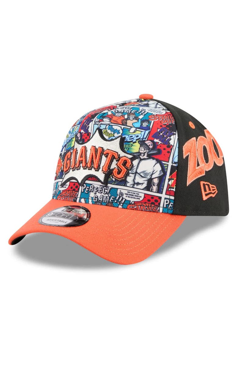 New Era Men's New Era Black/Orange San Francisco Giants 2025 MLB Diamond Hero Edition A-Frame 9FORTY Adjustable Hat, Main, color, Black