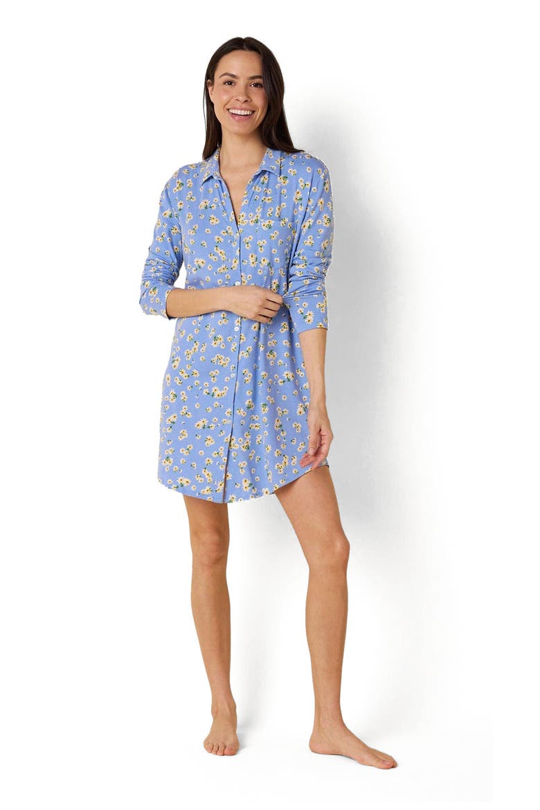 Pima Knit Night Shirt, Alternate, color, Marguerite