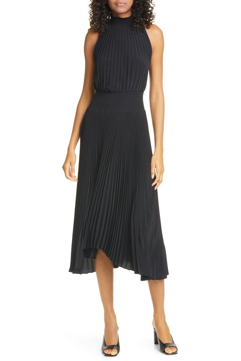 Renzo Sleeveless Dress, Alternate, color, BLACK