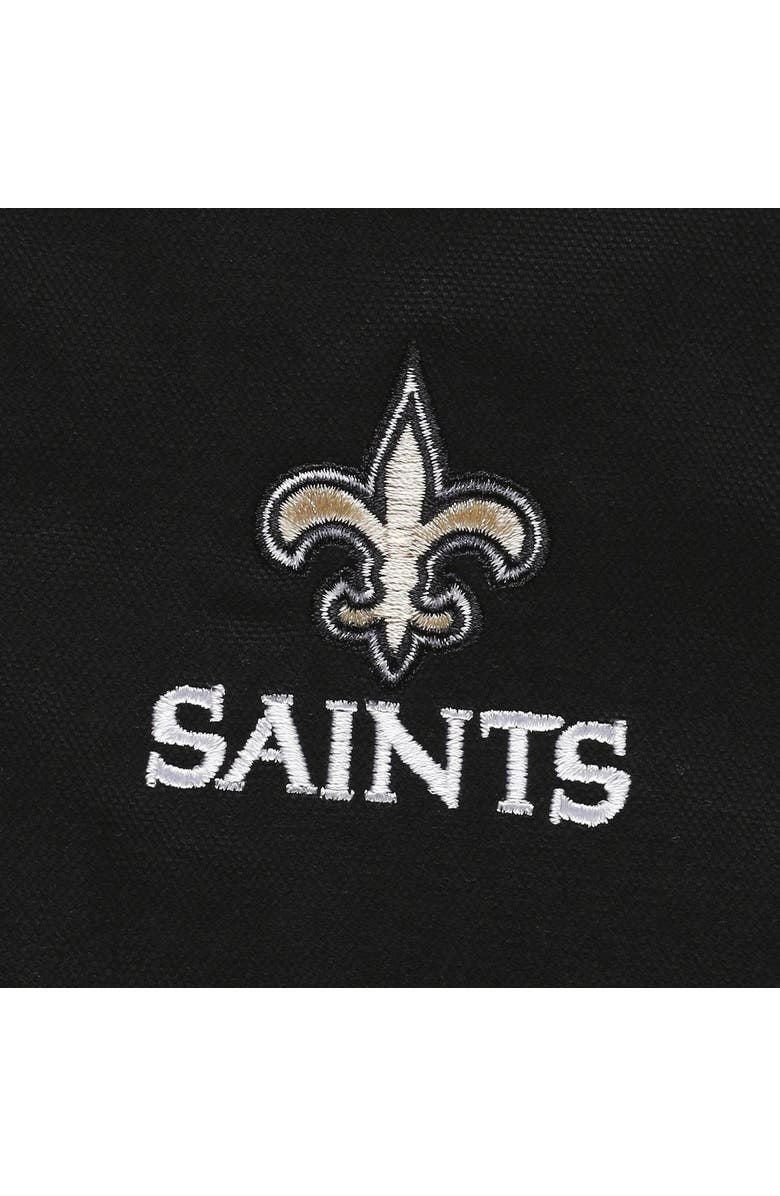 DUNBROOKE Men's Dunbrooke Black New Orleans Saints Big & Tall Dakota Canvas Hoodie Full-Zip Jacket, Alternate, color, 