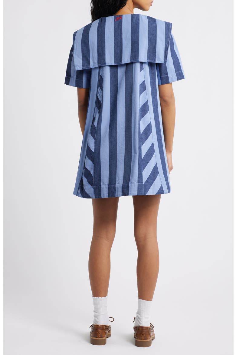 Goldie Stripe Minidress, Alternate, color, BLUE