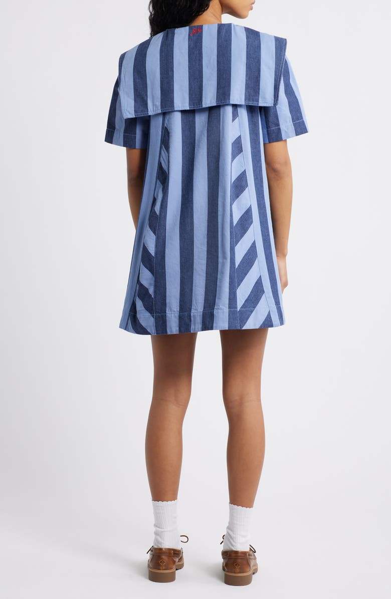 Damson Madder Goldie Stripe Minidress, Alternate, color, Blue