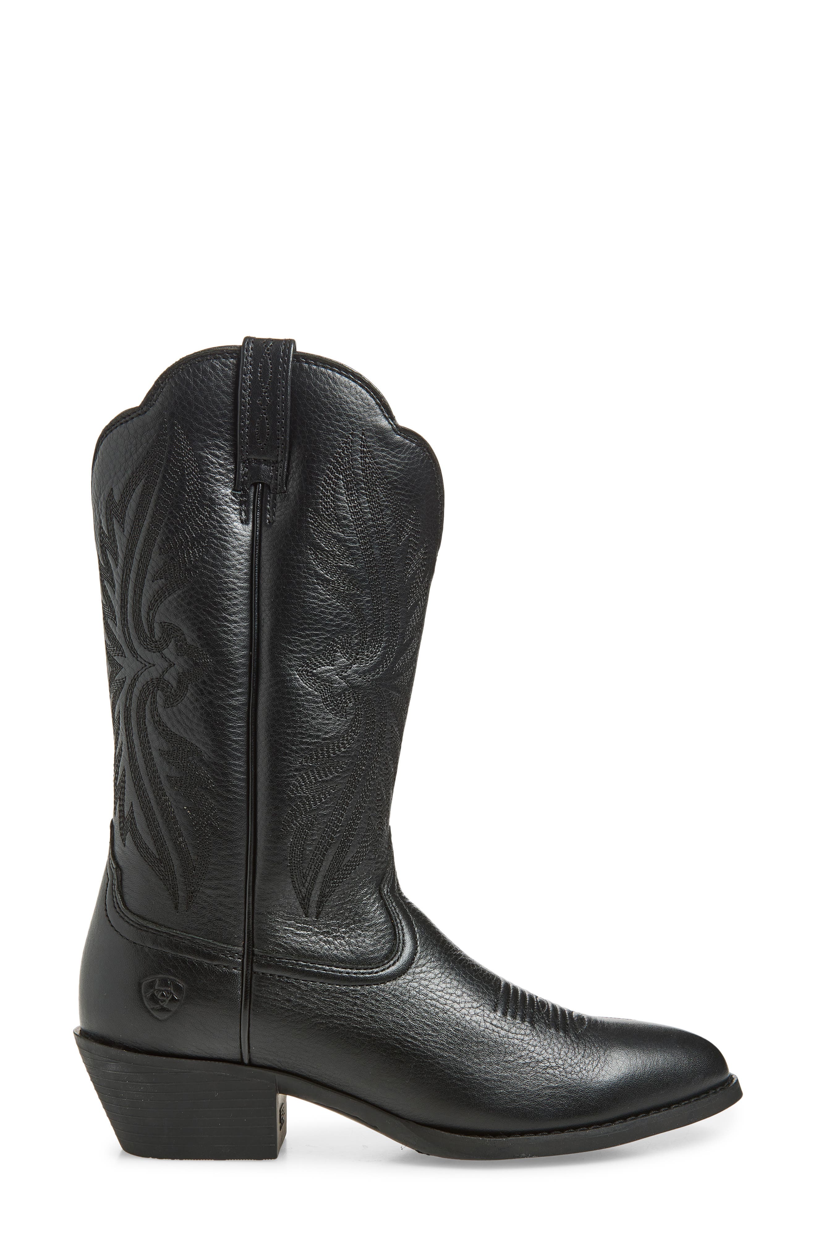 Heritage Western R-Toe Boot, Alternate, color, SUPPLE BLACK