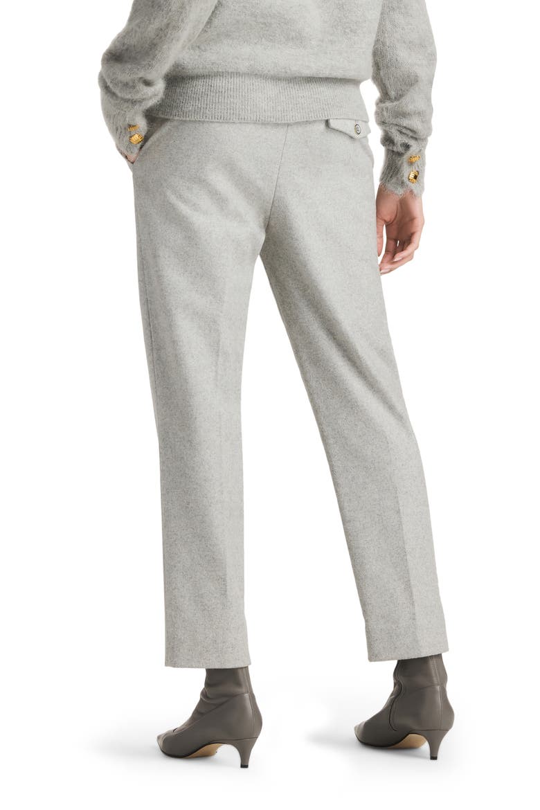 Melange Stretch Wool Flannel Pants, Alternate, color, LIGHT HEATHER GRAY