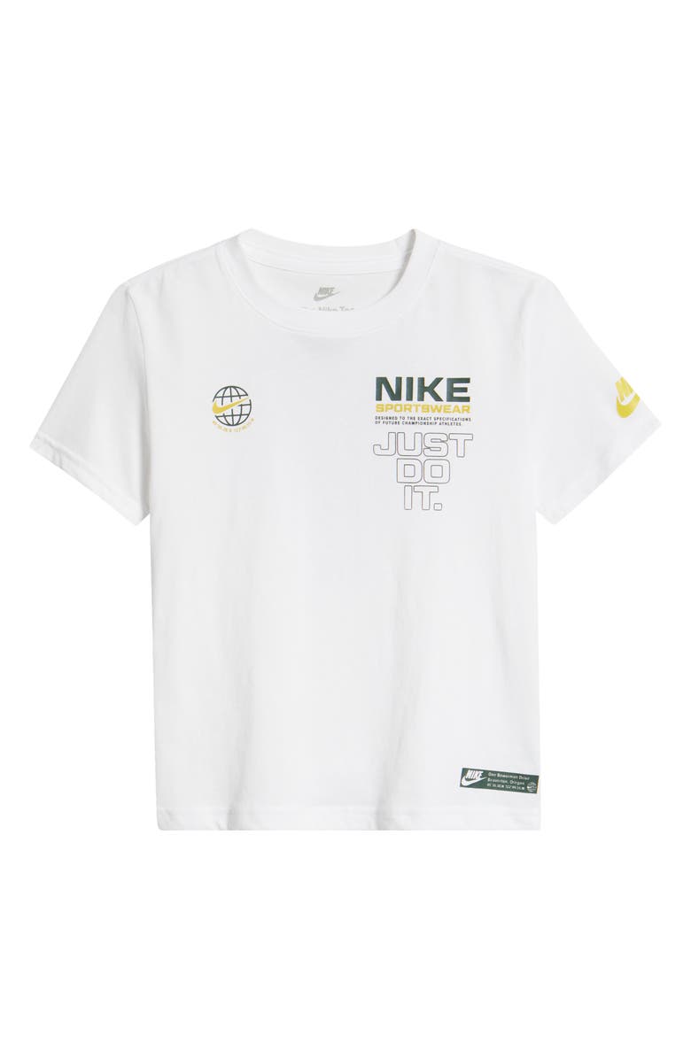 Nike Kids' Sportswear Global Graphic T-Shirt, Main, color, White