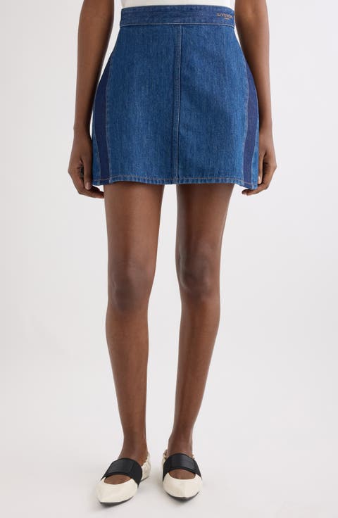 Cocoon Denim Miniskirt