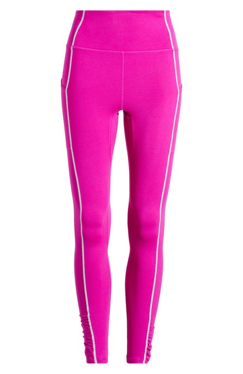 Shop Free People Fp Movement You're A Peach Pocket Leggings In Berry Blitz