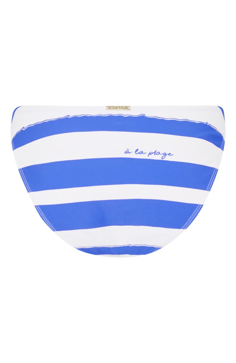 Milly A La Plage Hipster Bikini Bottoms, Alternate, color, Blue/ White