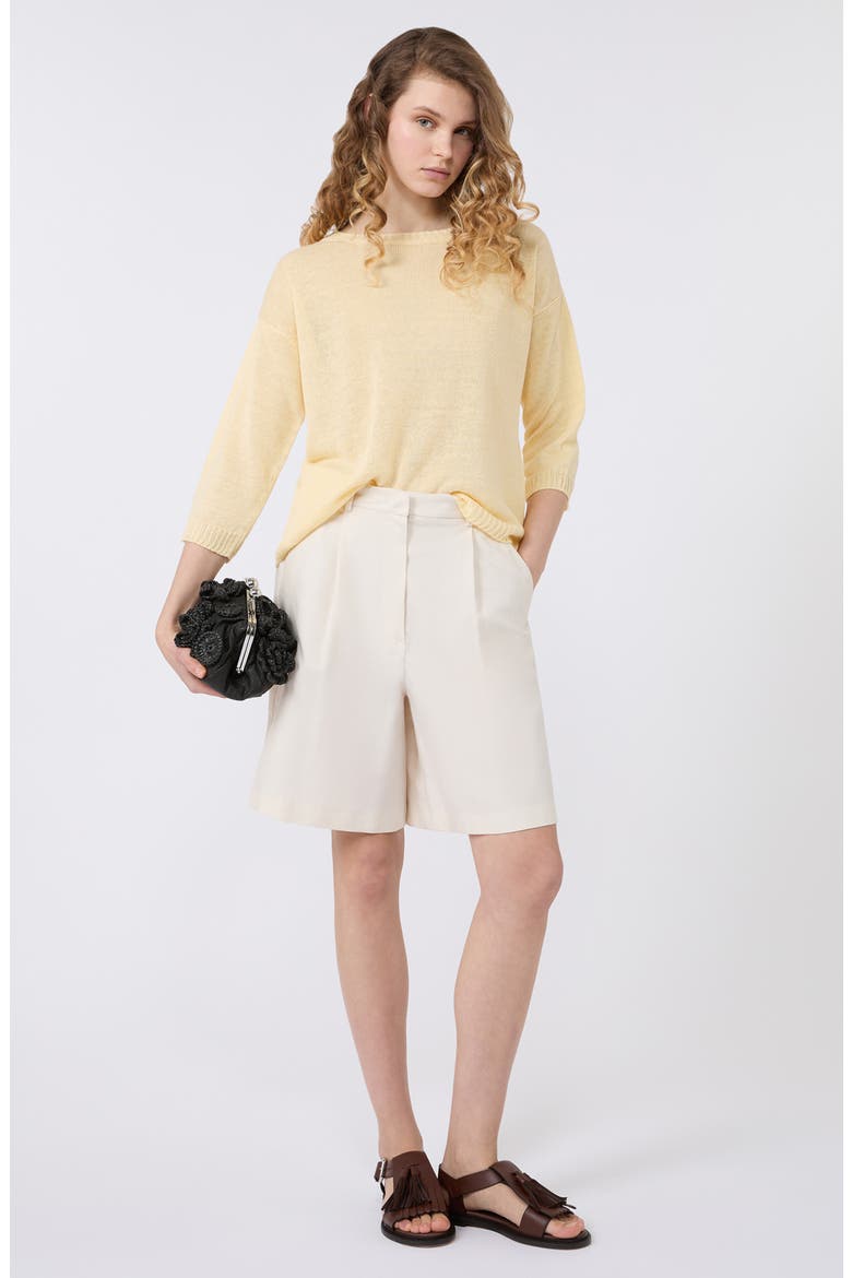 Cannone Linen Sweater, Alternate, color, LIGHT YELLOW