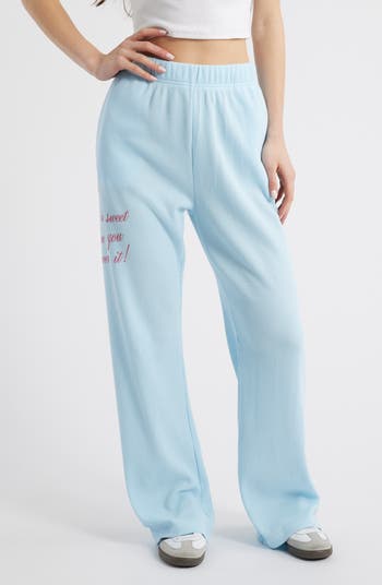 Life is Sweet Waffle Knit Wide Leg Sweatpants