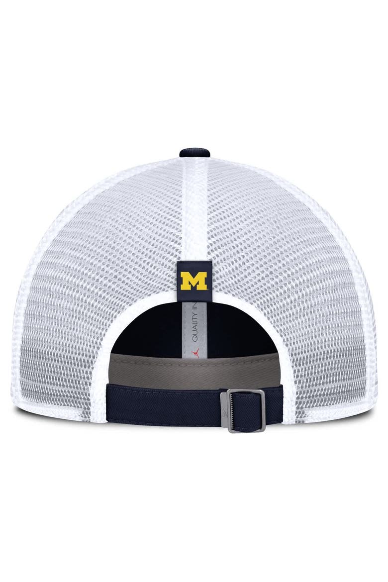 Men's Jordan Brand Navy/White Michigan Wolverines Club Trucker Adjustable Hat, Alternate, color, Navy