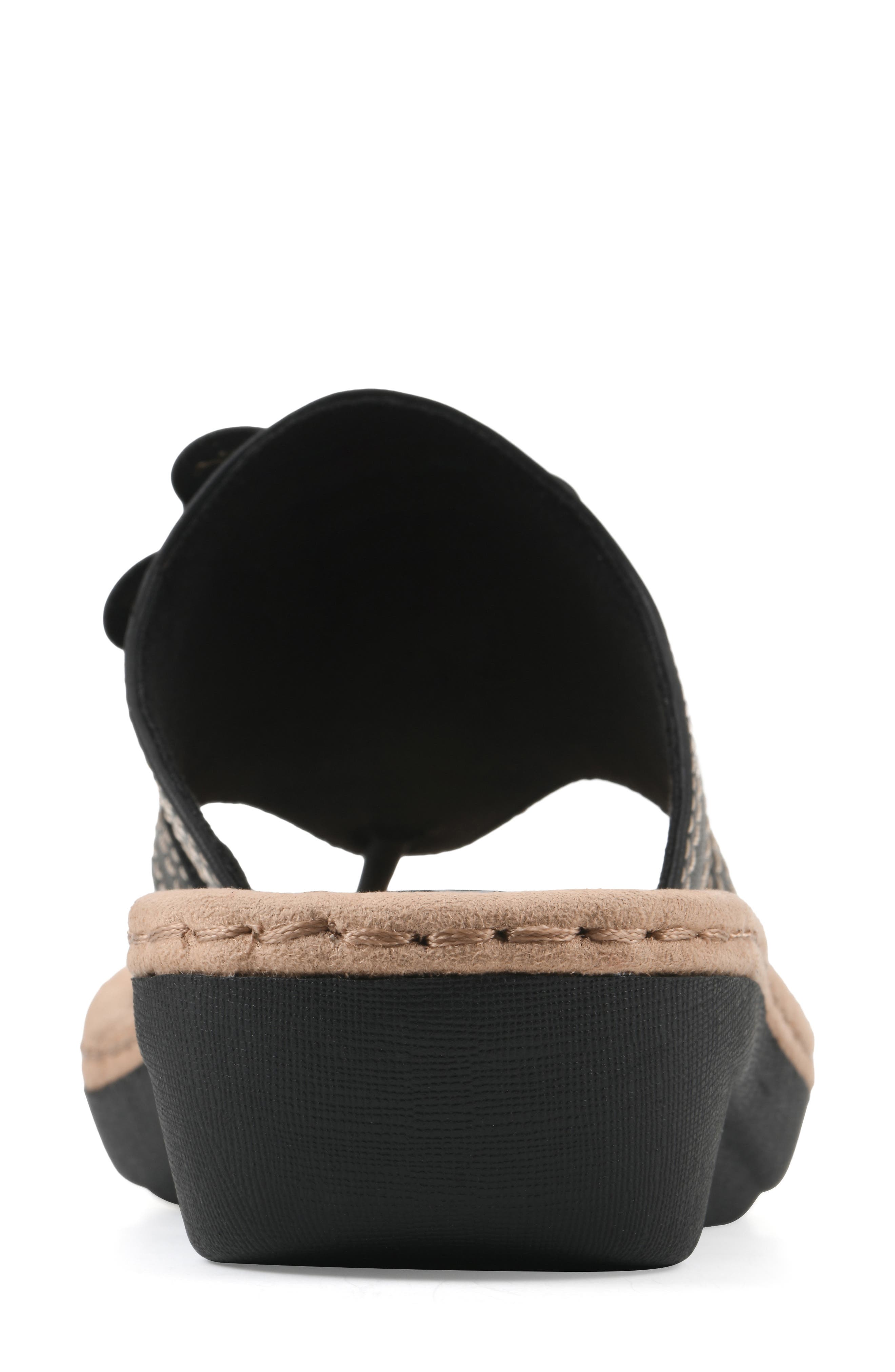 CLIFFS BY WHITE MOUNTAIN Cashlyn Floral Mini Wedge Sandal - Wide Width Available, Alternate, color, 