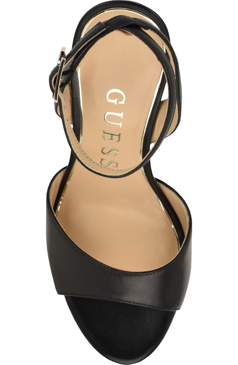GUESS Hitten Ankle Strap Platform Sandal, Alternate, color, Black