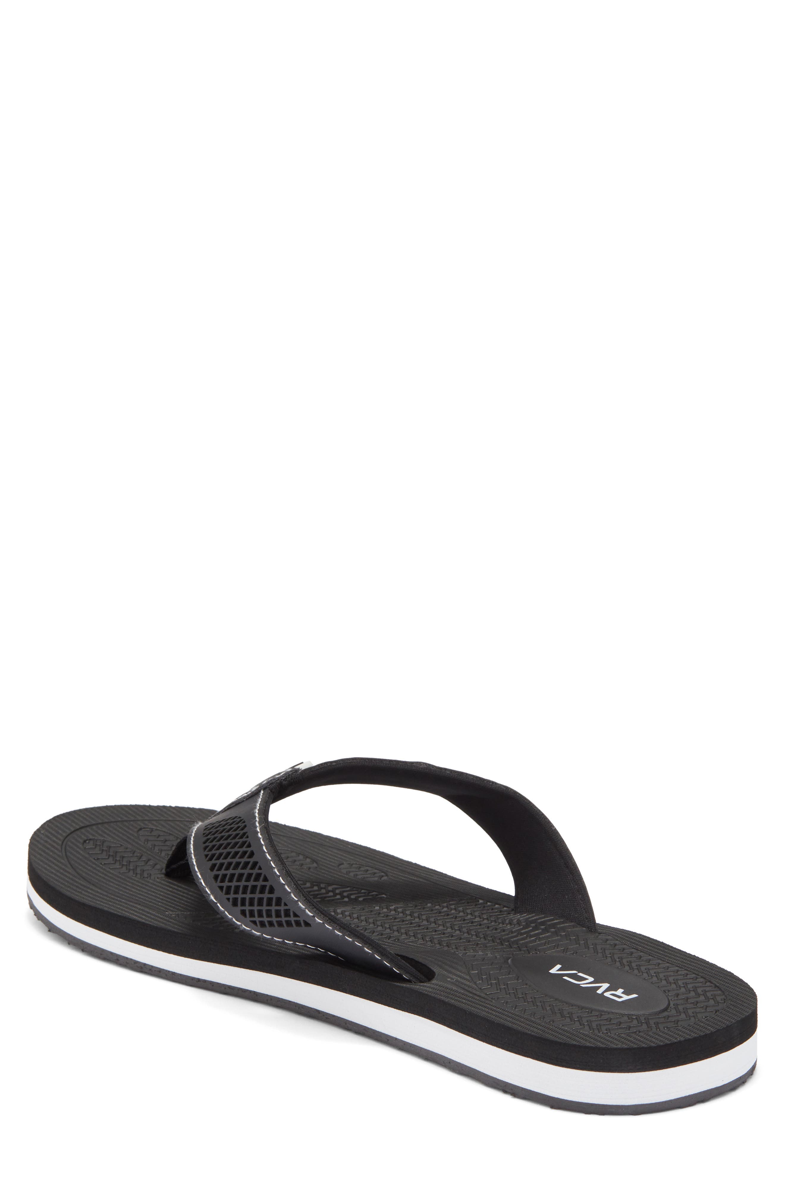 RVCA Perforated Flip Flop Sandal, Alternate, color, Black