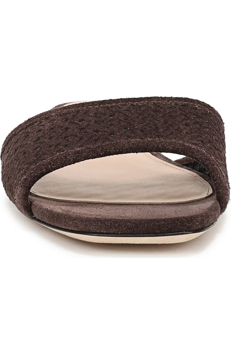 Veronica Beard Myla Perforated Slide Sandal, Alternate, color, Espresso