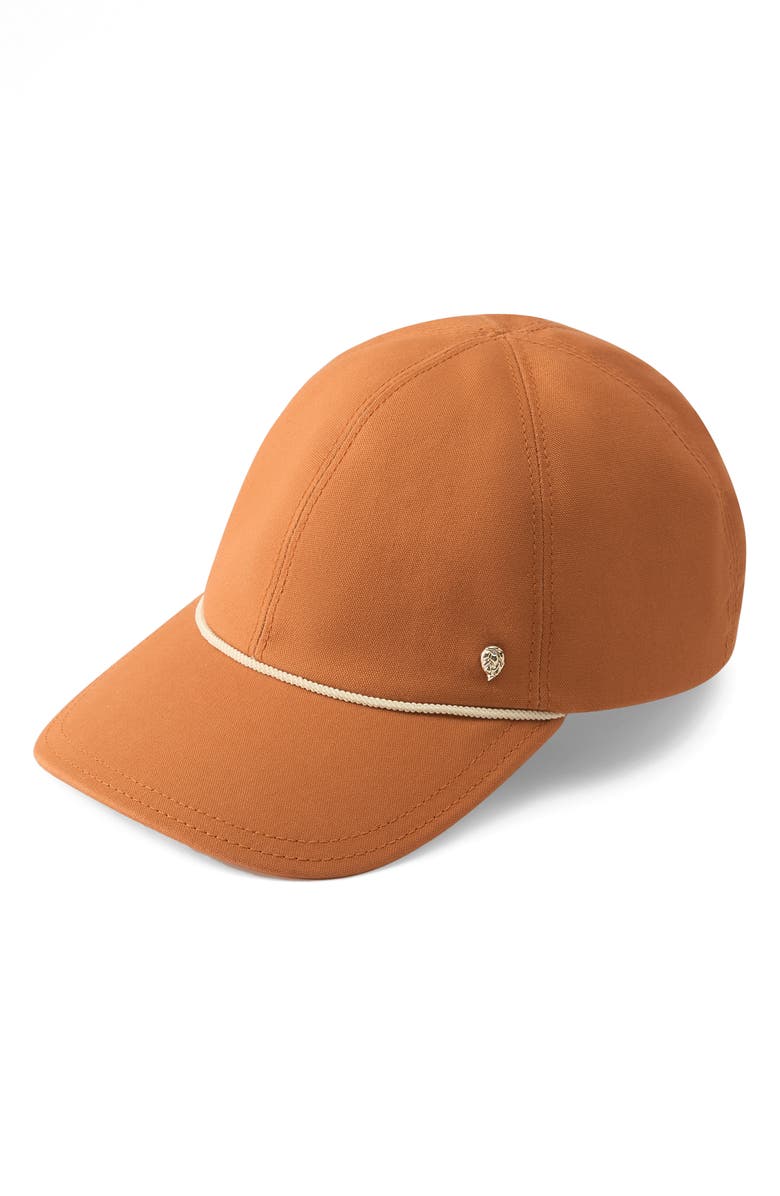 Helen Kaminski Layla Cotton Piqué Baseball Cap, Main, color, Earth