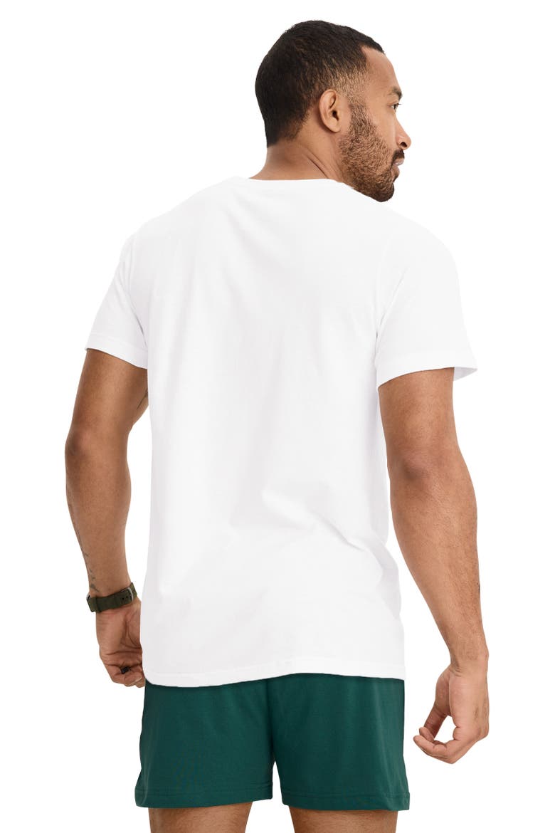 Mens Cool Cotton Stretch Crew Neck Undershirt, Alternate, color, Diamond White