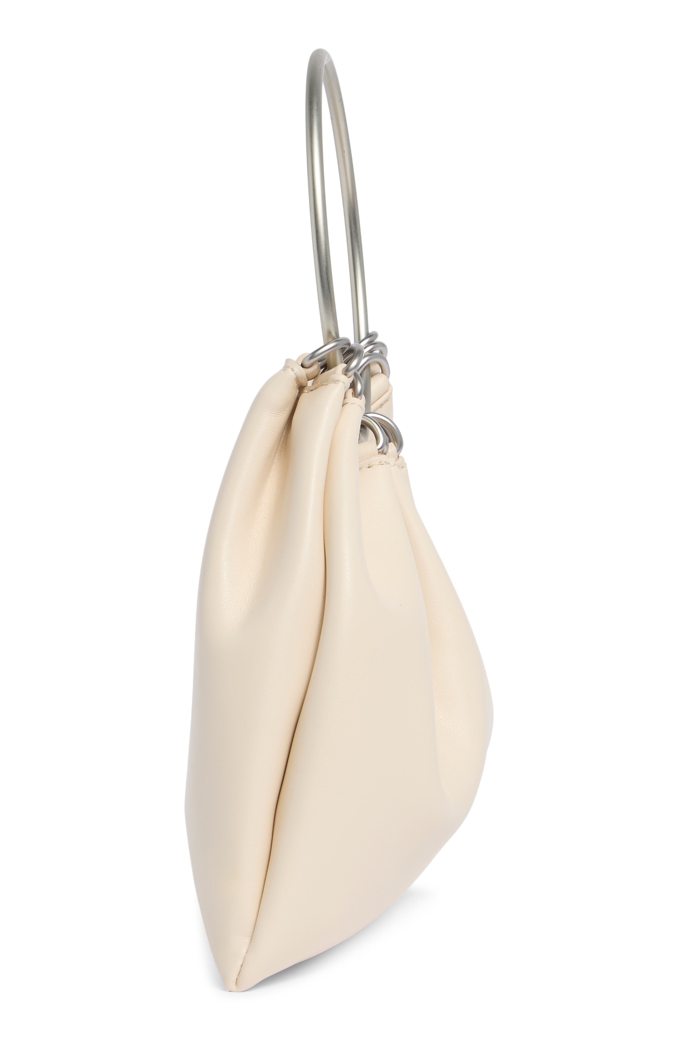 Ring Top Handle Clutch, Alternate, color, IVORY