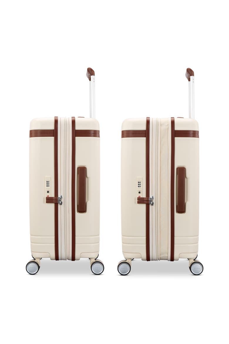Virtuosa Hardside Expandable 21" Carry On Spinner Luggage, Alternate, color, Off White