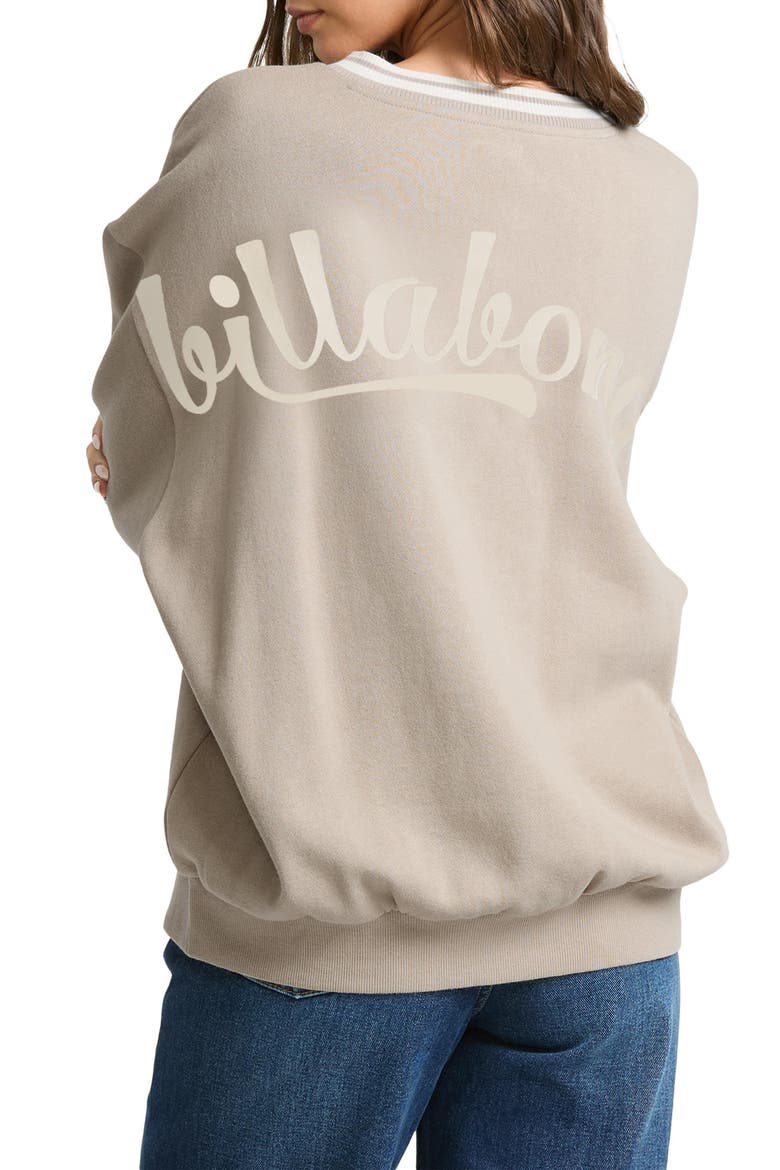 Sun Ray V-Neck Pullover Sweatshirt, Alternate, color, COBBLESTONE