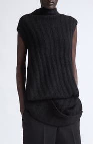 Rick Owens Babel Cashmere & Silk Ribbed Sweater