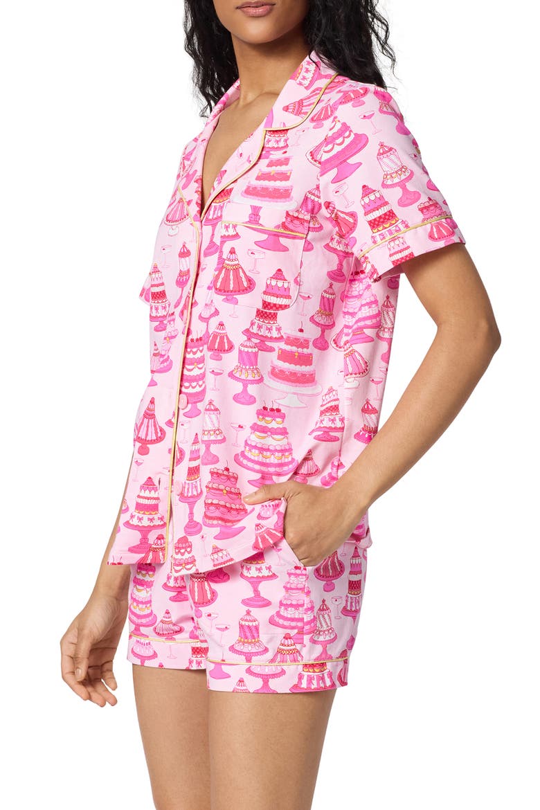 Print Short Pajamas, Alternate, color, CAKE SHOP