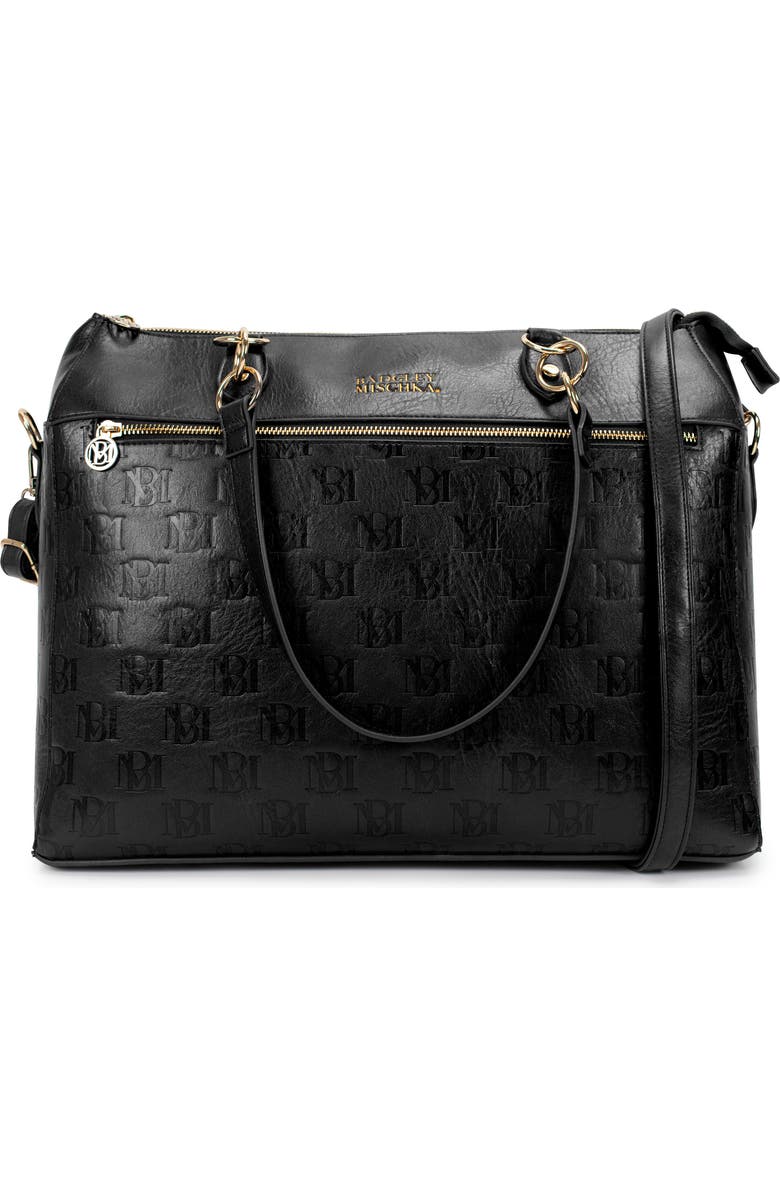 BADGLEY MISCHKA Madalyn Vegan Leather Weekender Duffel Bag, Main, color, Black