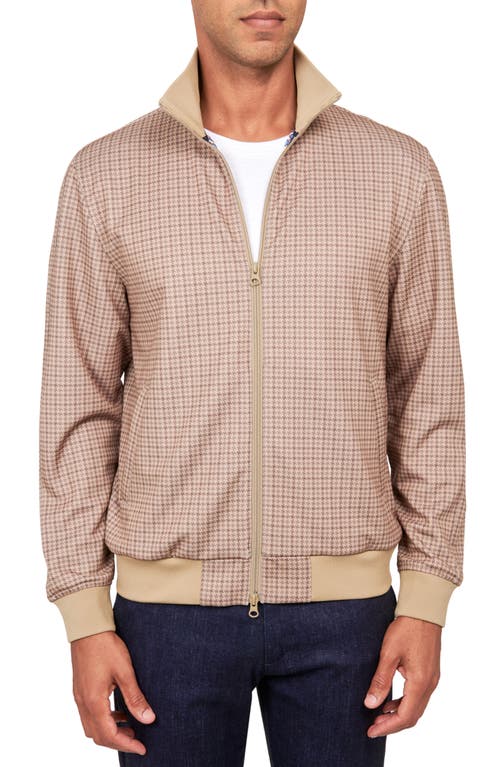 CONSTRUCT Houndstooth Track Jacket in Khaki  product