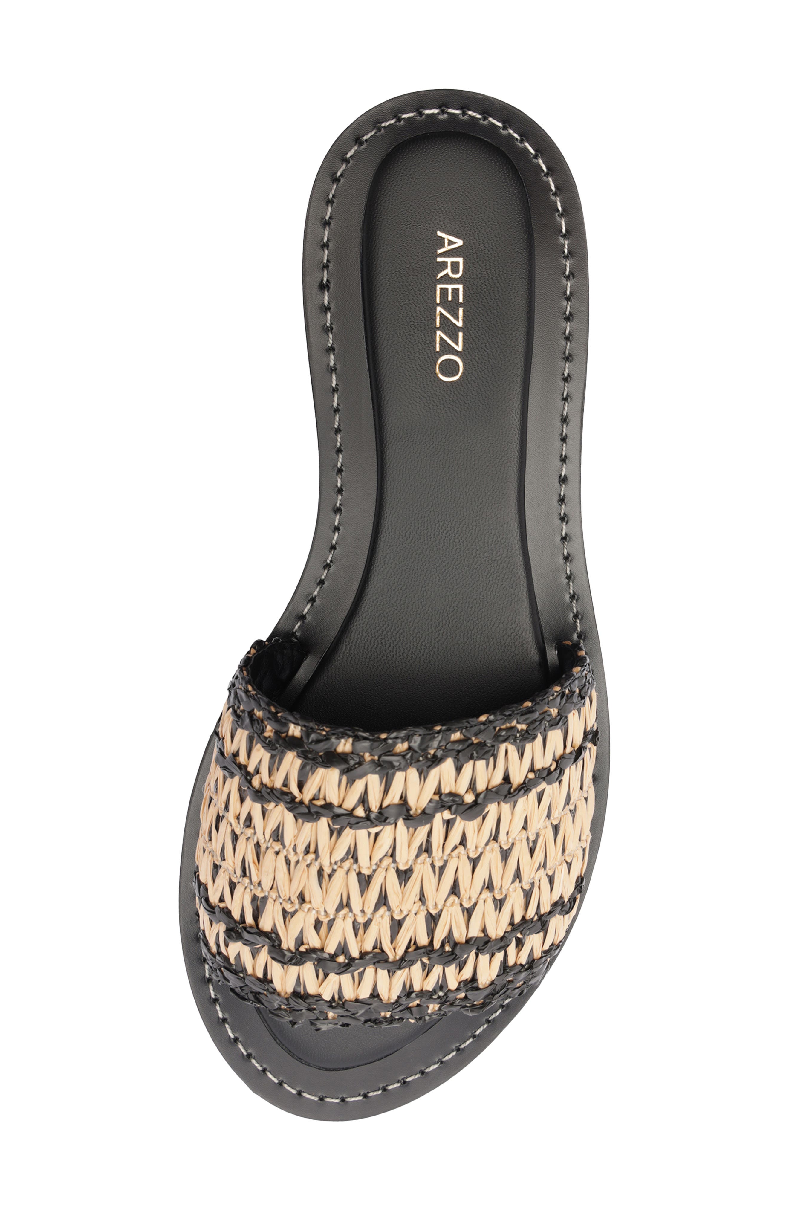 Arezzo Liz Slide Sandal, Alternate, color, Natural Black