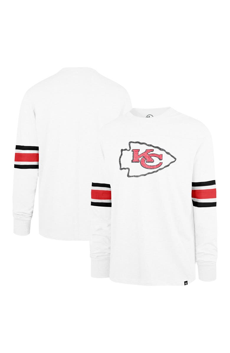 '47 Men's '47 White Kansas City Chiefs Gridiron Premier Brex Long Sleeve T-Shirt, Alternate, color, White