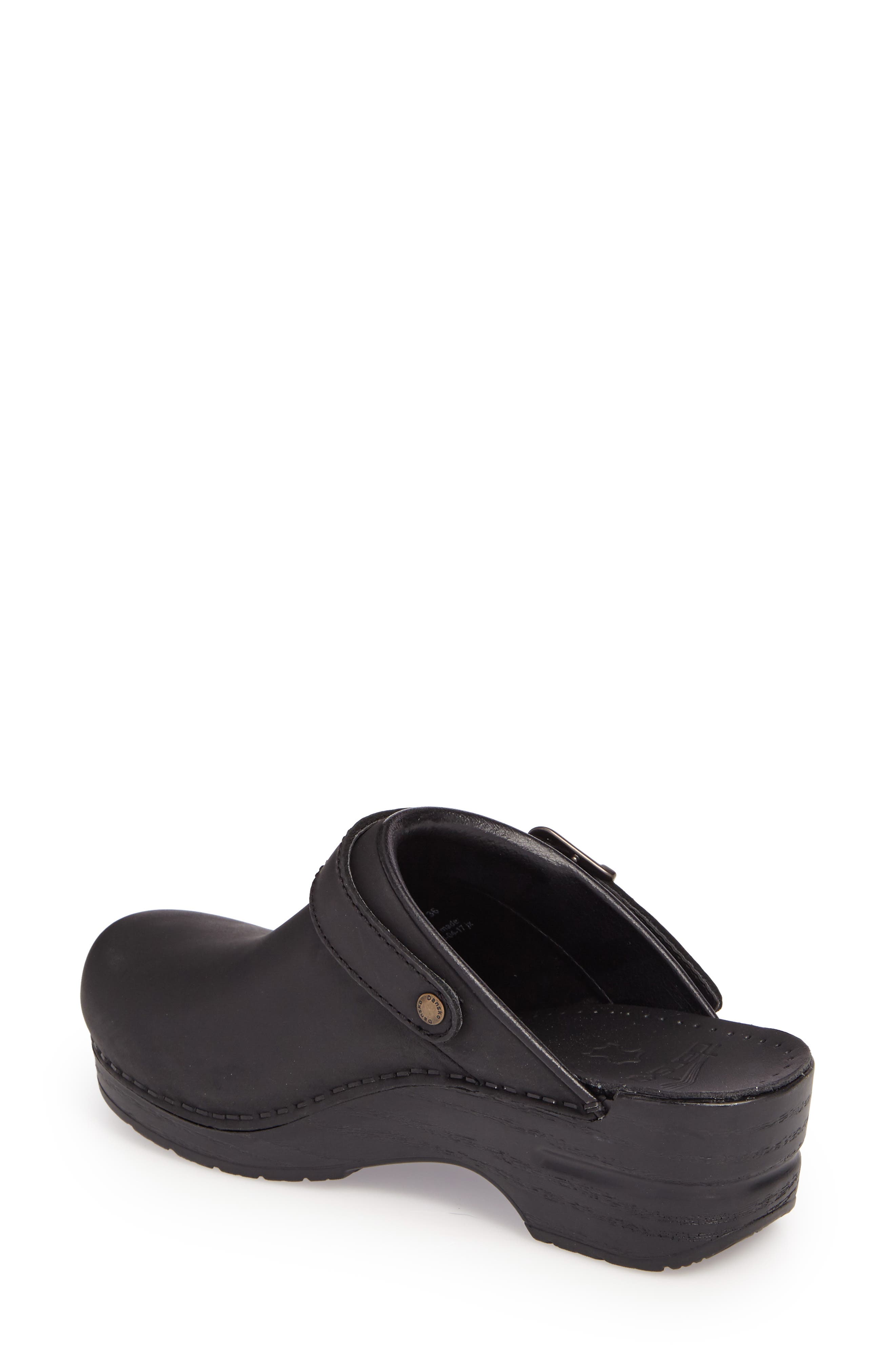 Dansko Ingrid Clog, Alternate, color, Black Oiled Leather