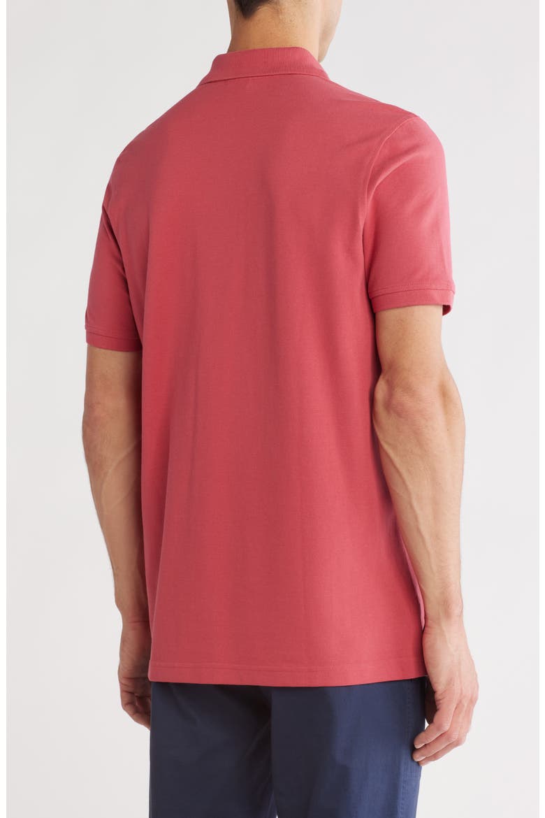 Cotton Piqué Polo, Alternate, color, GARNET ROSE