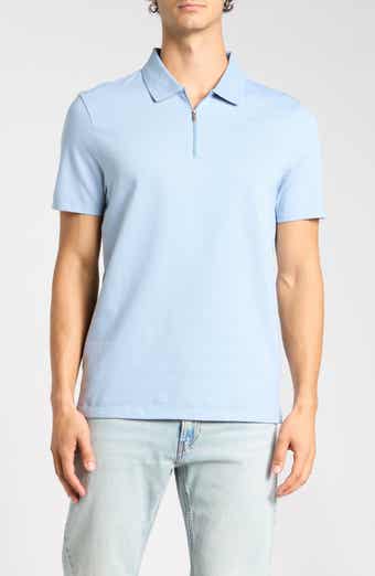 Iconic Herringbone Cotton Zip Polo