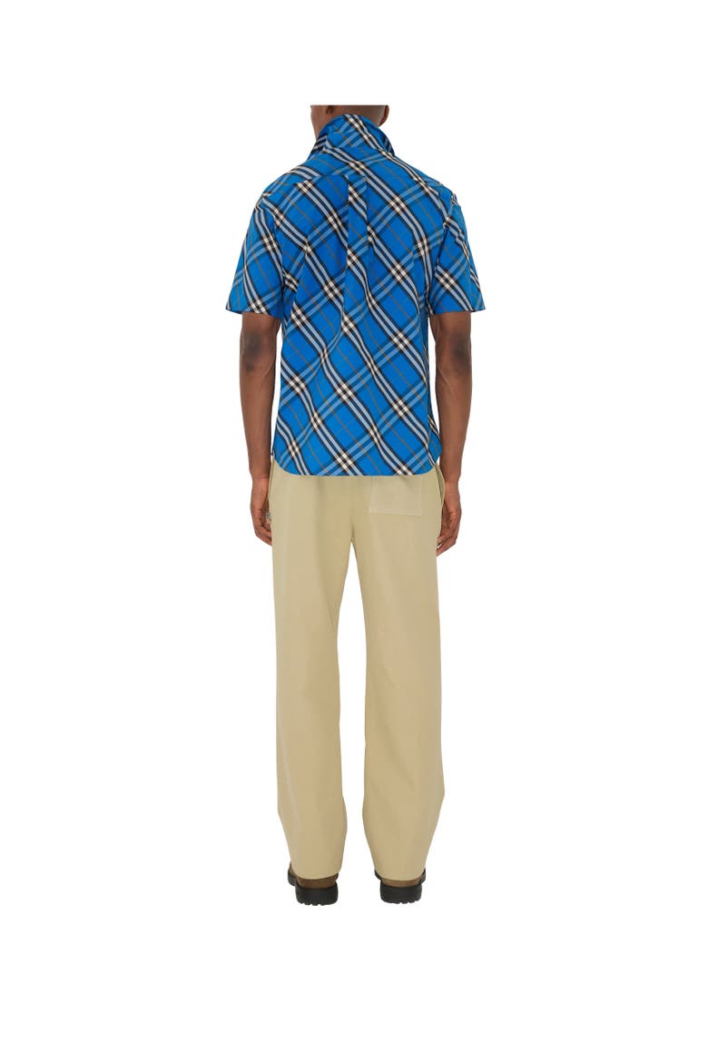 Relaxed Fit Check Cotton Shirt, Alternate, color, Wine red