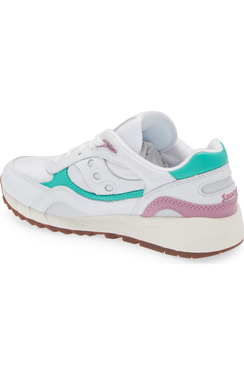 Saucony Shadow 6000 Running Shoe, Alternate, color, White/ Aqua