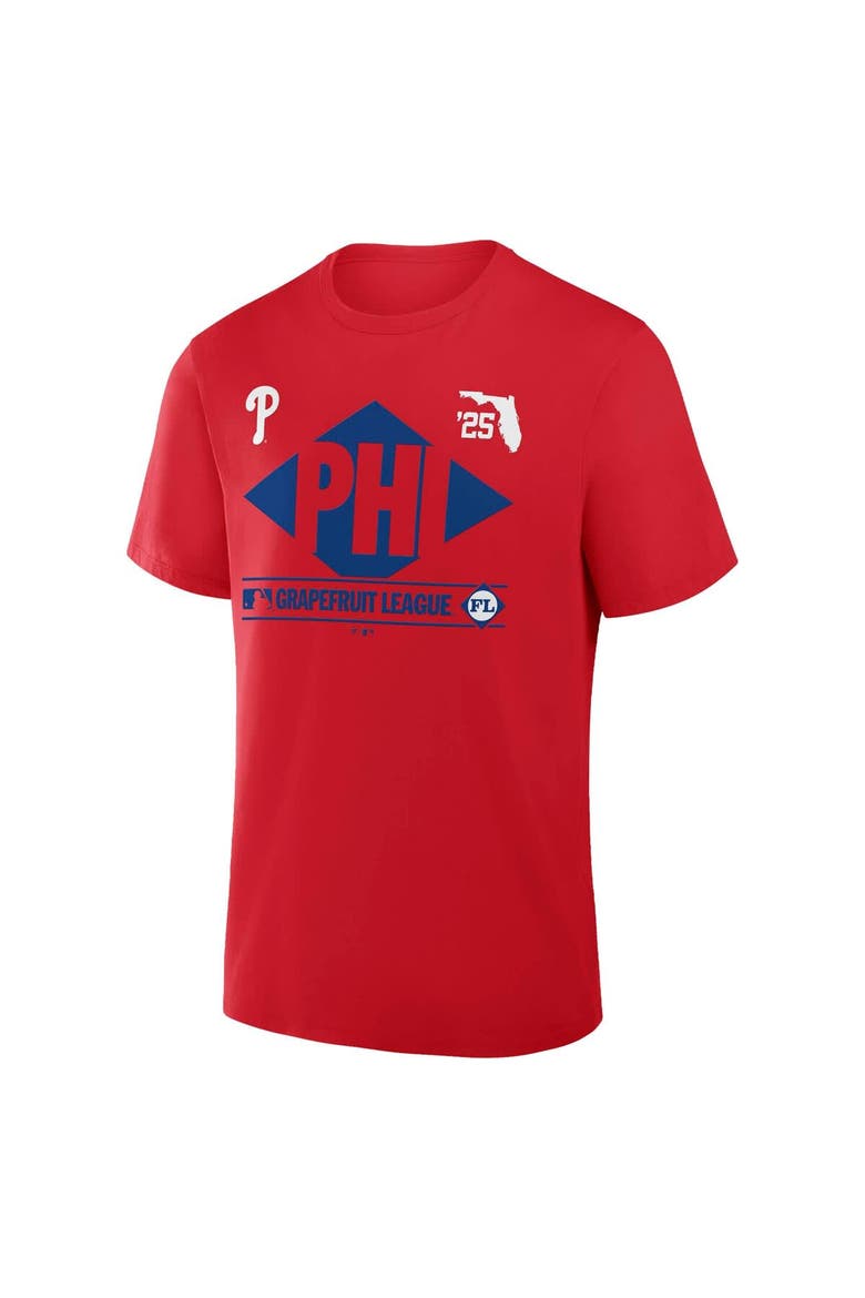 Men's Fanatics Red Philadelphia Phillies 2025 Spring Training Grapefruit League True Icon T-Shirt, Alternate, color, Red