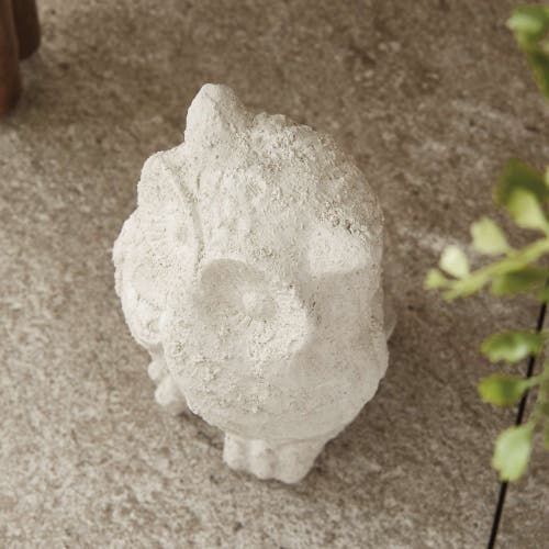 Napa Home & Garden Weathered Garden Owl In White