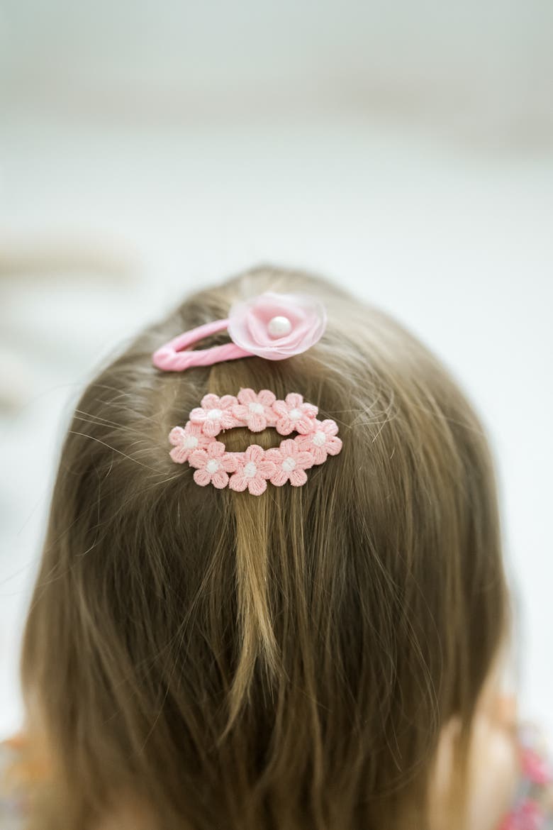 2-piece Hair Clip Set - Tulle Bloom Petals, Alternate, color, Dandelion Wishes - Yellow