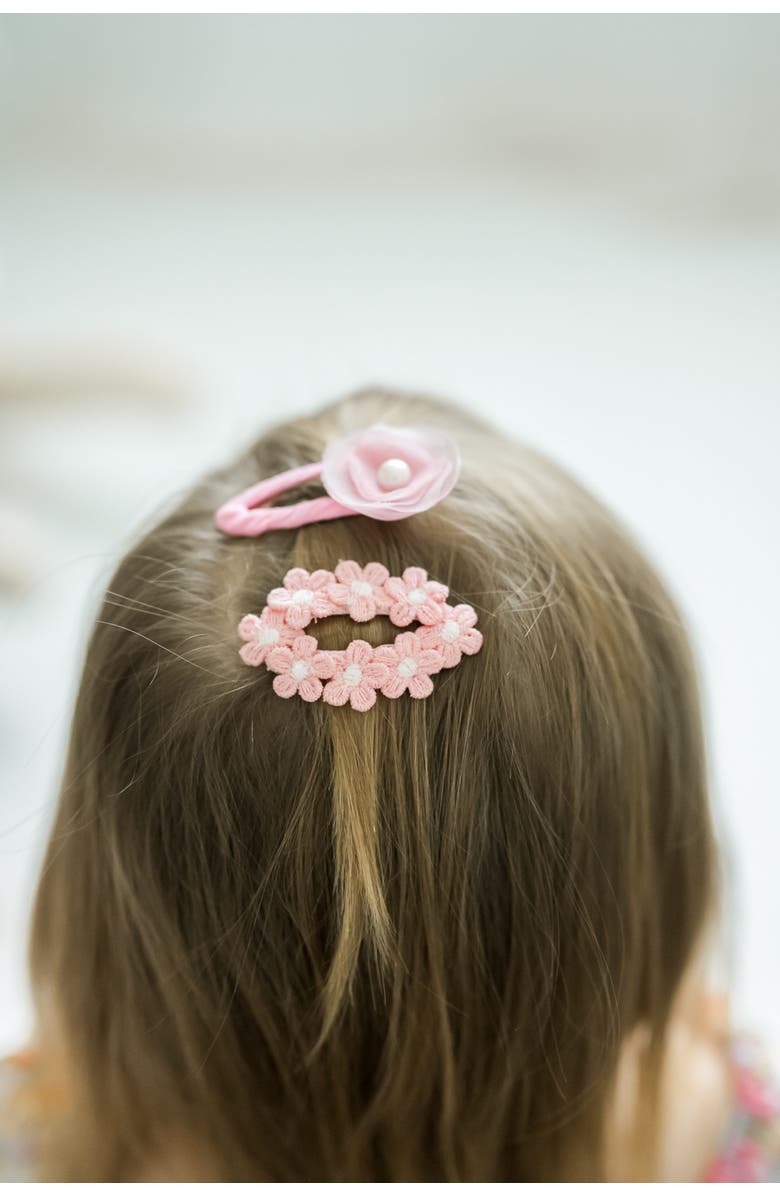 Puttisu 2-piece Hair Clip Set - Tulle Bloom Petals, Alternate, color, Lavender Bloom - Purple